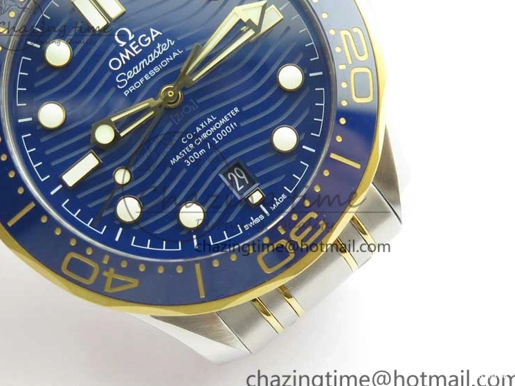 0503 2018 Seamaster Diver 300M SS YG VSF 1:1 Best Edition YG Bezel Blue Dial on SS YG Bracelet A Effortless 7897